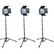 Adorama Dracast S-Series Plus LED500 Bi-Color 3-Light Kit with NPF Plates, Hard Case DRSPL3500BNH