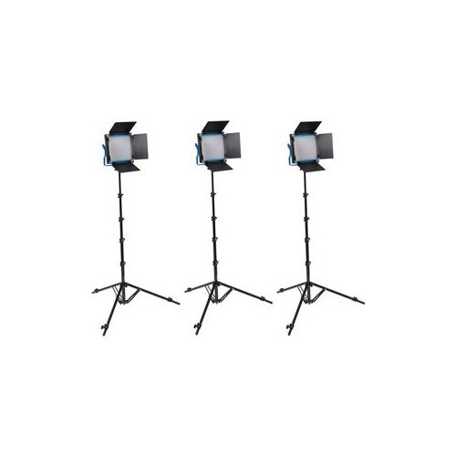  Adorama Dracast S-Series Plus LED500 Bi-Color 3-Light Kit with NPF Plates, Hard Case DRSPL3500BNH