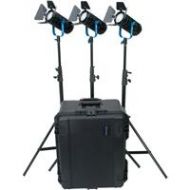 Adorama Dracast Fresnel BoltRay Plus 600 60W LED Daylight 3-Light Kit, Hard Travel Case DRBPLK3600DH