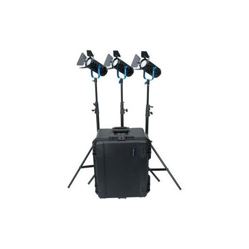  Adorama Dracast Fresnel BoltRay Plus 600 60W LED Daylight 3-Light Kit, Hard Travel Case DRBPLK3600DH