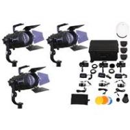 Adorama Intellytech Pocket Cannon LED Daylight Fresnel V-Mount & NPF 3 Light Kit 173025