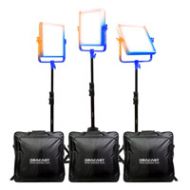 Adorama Dracast LED1000 Pro Bi-Color 3-Light Kit with V-Mount Battery Plates and Stands DRLK3X1000BK