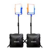 Adorama Dracast LED1000 Pro Bi-Color 2-Light Kit with Gold-Mount Battery Plates & Stands DR1000BCG2KQ