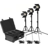 Adorama Kinotehnik Practilite 602 Bi-Color LED 3-Light Kit with 3x Light Stand PRACT602K4