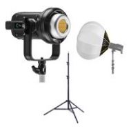 Adorama CLAR Illumi Max 120 High Power Bi-Color LED Light (49,900 lux @ 0.5M) + Glow 31 Quick Ball Lantern Softbox With Deflection Disk (Bowens Speed Ring) + Flashpoint Light Stand - 7 ILL