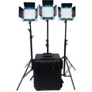 Adorama Dracast S-Series Plus Bi-Color LED500 3-Light Kit, V-Mount Plates DRSPPL3500BH