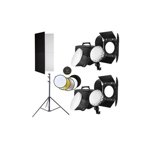  Adorama Westcott 2x Solix Bi-Color 1-Light Kit with Round Softbox and Travel Case W/ACC 6350 A