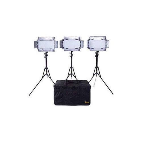  Adorama Ikan ID508-V2 LED Studio Light Kit, Includes 3x ID508-V2 and 6x IBS-750 ID508-V2-KIT