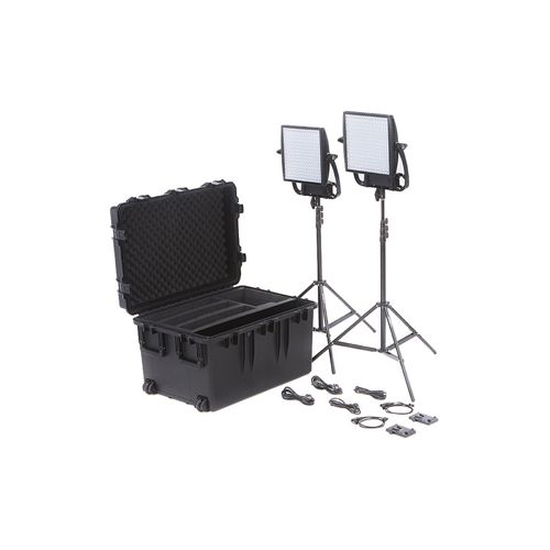  Adorama Litepanels Astra 6X 105W Bi-Color LED 2-Light Traveler Kit, 2x V-Mount Plates 935-3201