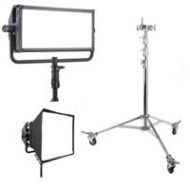 Adorama Litepanels Gemini 2x1 Soft RGBWW LED Panel W/12 Steel Wheeled Stand/Softbox 940-1301 A