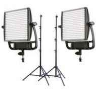 Adorama Litepanels 2 Pack Astra 6X Bi-Color LED Panel W/9 Auto Stand 935-1023 B 2