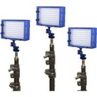 Adorama Bescor Three Point LED144 Studio Light Kit with LS180 Stand, AC180 Power Supply LED144T