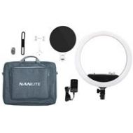 Adorama Nanlite Halo 14U Dimmable Bi-Color 14 LED Ring Light w/ Built-In Li-Ion Battery HALO14U