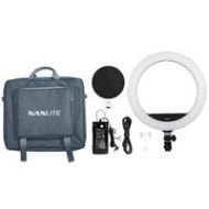 Adorama Nanlite Halo 16C Bi-Color & Tunable RGBWW 16 Ring Light, USB Power Passthrough HALO16C