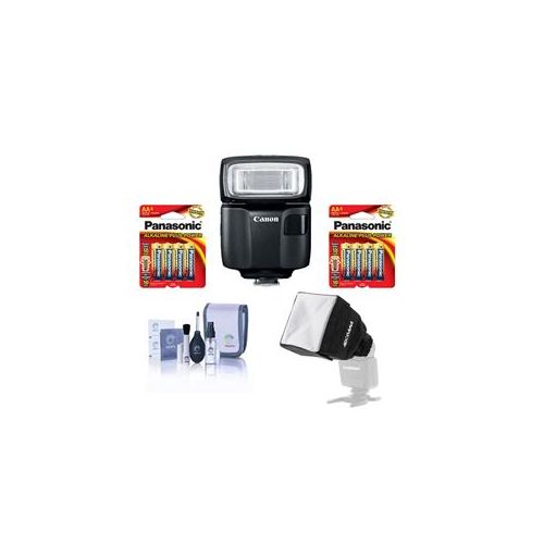  Adorama Canon Speedlite EL-100, Shoe Mount Flash USA Warranty With Free Accessory Bundle 3249C002 A