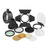 Adorama Flashpoint S-R1 Round Head Magnetic Modifier Adapter With AK-R1 Accessory Kit S-R1-K