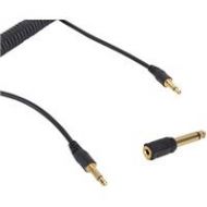 Adorama Cactus CA-360 Coiled 3.5mm Cable with 6.35mm Plug Adapter DICCABCA360