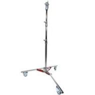 Adorama Low Boy Senior Double Riser Stand with Wheels, Supports 90 lbs, Maximum Height 97, (8.0), Chrome. H386026