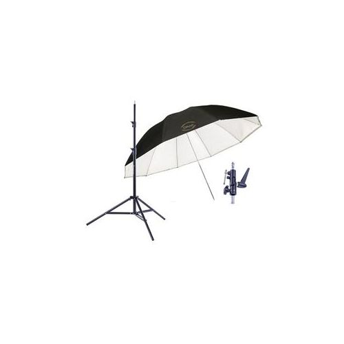  Adorama Flashpoint Lighting Outfit with Stand, Umbrella and Mounting Bracket FP-LF-SMUBK1