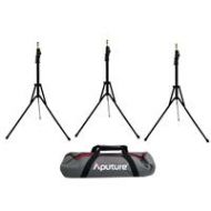 Adorama Aputure Compact mini20 Light Stand Kit, 7 lbs Capacity, 3-Pack LIGHT STAND KIT