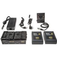 Adorama Kino Flo Dual Block/KF21 Battery Charger System with 2 Batteries & Mafar Mount SYS-BK22