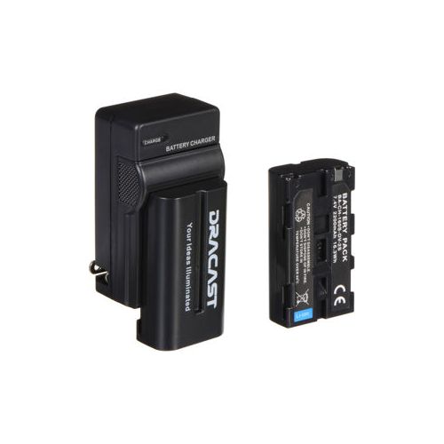  Adorama Dracast 2x NP-F 2200mAh Battery and 1x Charger Kit DRBK2NPF2200