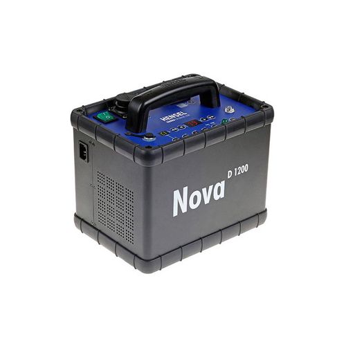  Adorama Hensel Nova D 1200 Multi-Voltage 1200Ws Power Pack, Wi-Fi Remote,2x Round 13-Pin 3612