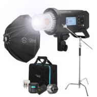 Adorama Flashpoint XPLOR 600PRO R2 TTL Monolight Kit With Glow ParaPop and C-Stand XPLOR600P-KIT