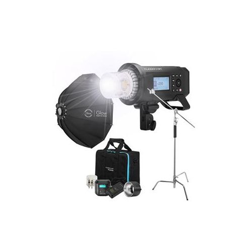  Adorama Flashpoint XPLOR 600PRO R2 TTL Monolight Kit With Glow ParaPop and C-Stand XPLOR600P-KIT