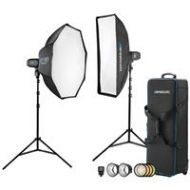 Adorama Westcott FJ400 Strobe 2-Light Location Kit w/ FJ-X2m Trigger & Switch Octa-M 4716