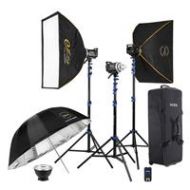 Adorama Flashpoint BLAZ 200 R2 Studio 3-Monolight Kit (Godox MS200-D) BLAZ-200-3K