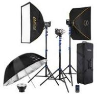 Adorama Flashpoint BLAZ 300 R2 Studio 3-Monolight Kit (Godox MS300-D) BLAZ-300-3K