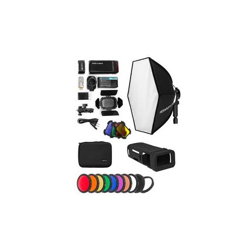  Adorama Flashpoint eVOLV 200 TTL Pocket Flash Exclusive HexaPop Kit (Godox AD200) EV200-BF