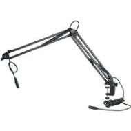 Adorama K&M 23850 Steel Microphone Desk Arm, 18.1-37.7 Length, 1.76 lb Capacity, Black 23850.311.55