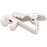 Adorama Voice Technologies AC/W Alligator Clip for VT500 and VT506 Microphones, White VT0326