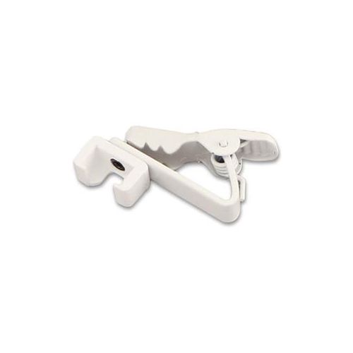  Adorama Voice Technologies AC/W Alligator Clip for VT500 and VT506 Microphones, White VT0326