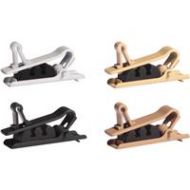 Adorama Shure Single Tie Clip for TwinPlex, 4-Pack, 1 Each of Black/Cocoa/Tan/White RPM40TC/M