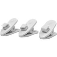 Adorama Windtech TC-5W Universal Microphone Tie Clips, Set of 3 - White TC-5W