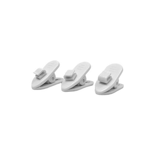  Adorama Windtech TC-5W Universal Microphone Tie Clips, Set of 3 - White TC-5W