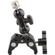 Adorama CAMVATE Super Clamp with 5/8-27 Screw Double Ball Head Mount, Black T-Handle C1671