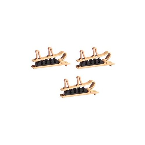  Adorama Shure Dual Tie Clip for TwinPlex Lavalier Microphones, Tan, 3-Pack RPM40TC/T