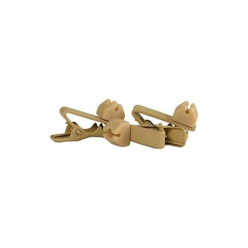  Adorama WindTech TC-10 Soft Mount Rotating Tie Clips, 3-Pack, Tan TC-10 (3 PCS)