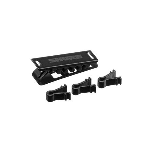  Adorama Shure RPM150TC Multi Position Tie Clip for MX150 Microphone, Black, 3-Pack RPM150TC