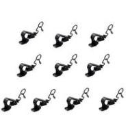 Adorama Sony SAD-H77B Single Horizontal Tie Clip, 10 Pack,Black SADH77B