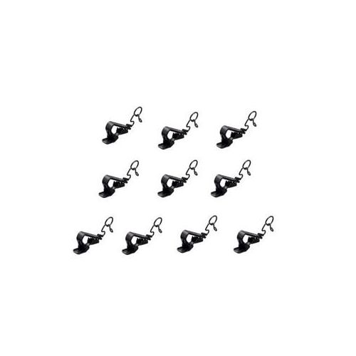  Adorama Sony SAD-H77B Single Horizontal Tie Clip, 10 Pack,Black SADH77B