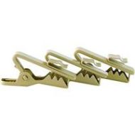 Adorama WindTech Tie Clips for Lavalier & Lapel Microphone Cables, 3-Pack, Tan TC8