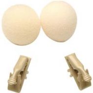 Adorama Shure RK304 Foam Windscreen & Tie Clip, Set of 2, Tan RK304T