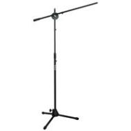 Adorama Audio 2000s Floor Tripod Stand with Boom, Holds 2x Microphone, Black AST4322B