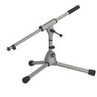 Adorama K&M 25910 Soft Touch Extra Low Design Microphone Stand with Boom Arm, Gray 25910.500.87