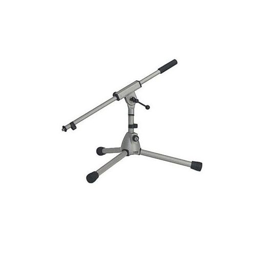  Adorama K&M 25910 Soft Touch Extra Low Design Microphone Stand with Boom Arm, Gray 25910.500.87